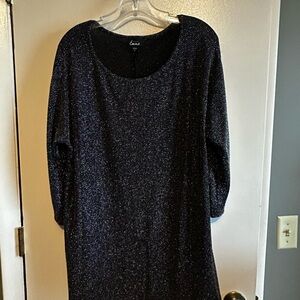 Simply Emma Black Glitter Top